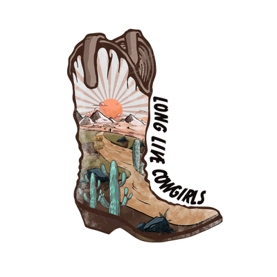 Long Live Cowgirls Western Design - DTF Ready To Press - DTF Dallas 