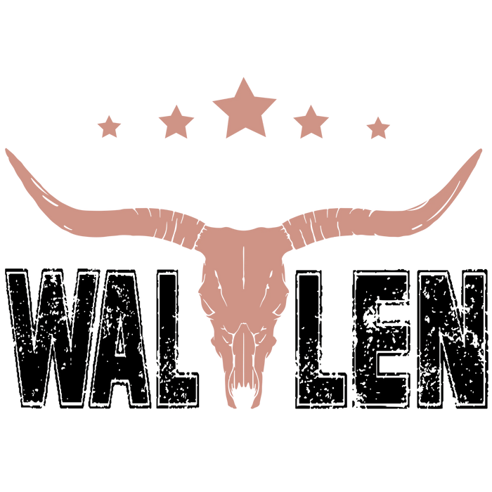 Western Wallen Design pressed on a garment