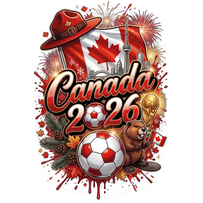 World Cup 2026 Canada DTF Ready To press pressed on a garment