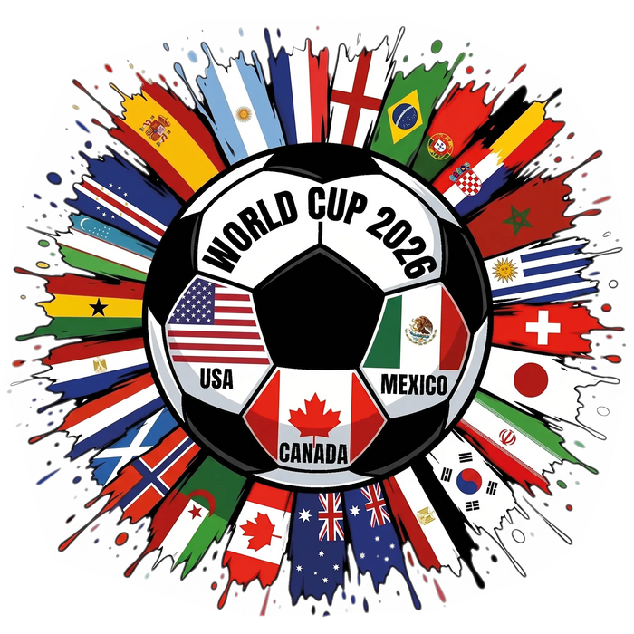 World Cup 2026 Fan Flags Design DTF Ready To press pressed on a garment
