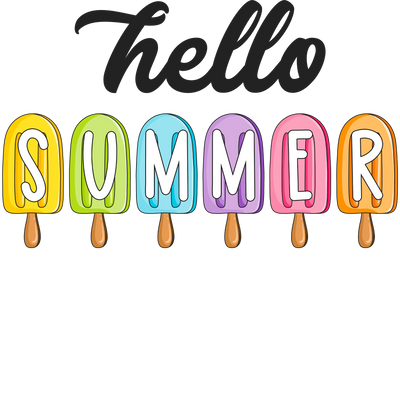 Hello Summer Design DTF-Ready to Press (V8) | DTF Dallas - DTF Dallas 