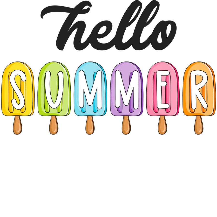 Hello Summer Design DTF-Ready to Press (V8) | DTF Dallas