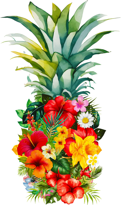 Cute Pineapple Design - DTF Ready To Press - DTF Dallas 