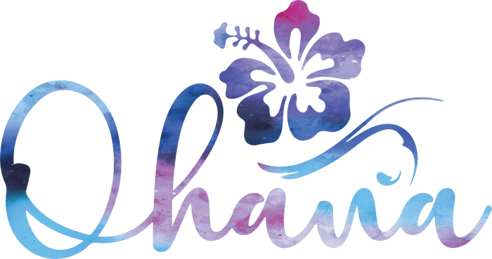 Ohana Design pressed on a garment