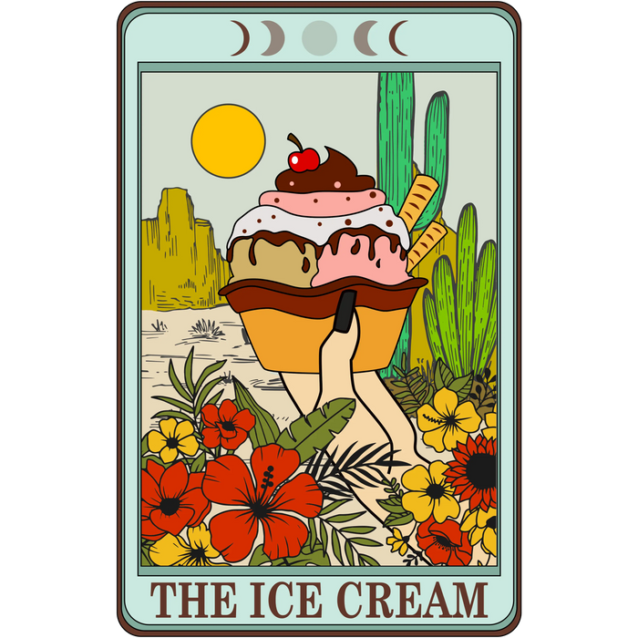 The Ice Cream Design pressed on a garment