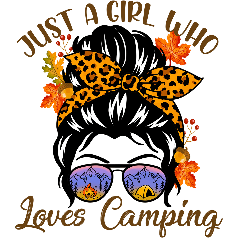 Just a Girl Who Loves Camping Design DTF (V1) | DTF Dallas