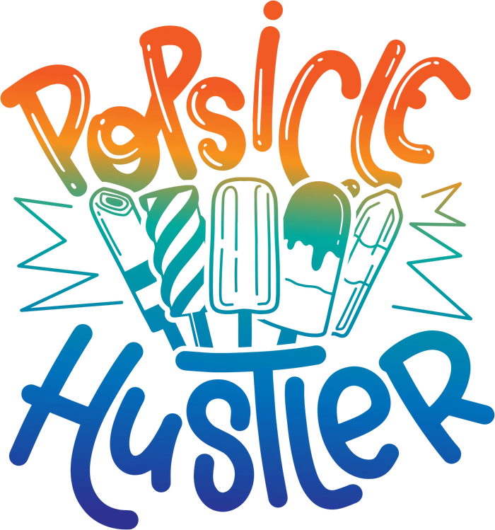 Popsicle Hustler Summer Design pressed on a garment
