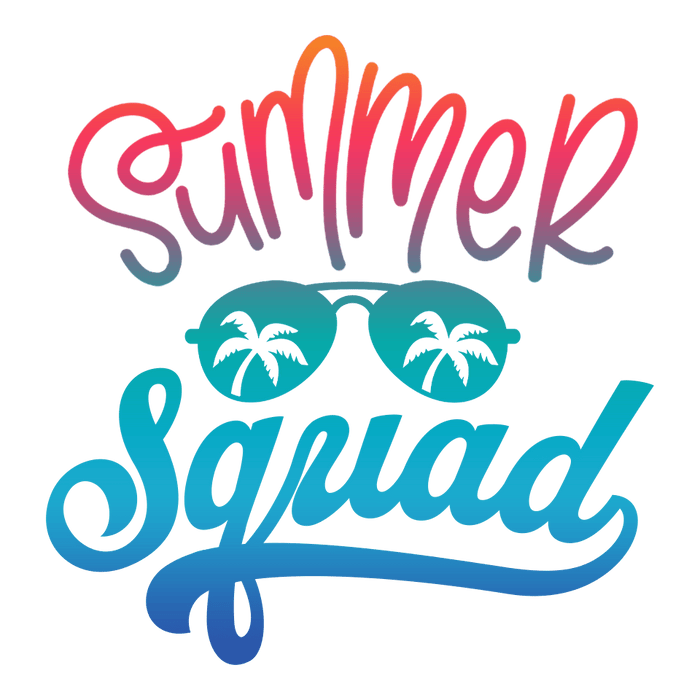 Cool Summer Squad Design pressed on a garment