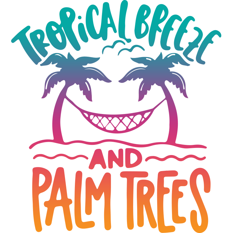 Tropical Breeze and Palm Tree Summer Design | DTF Dallas