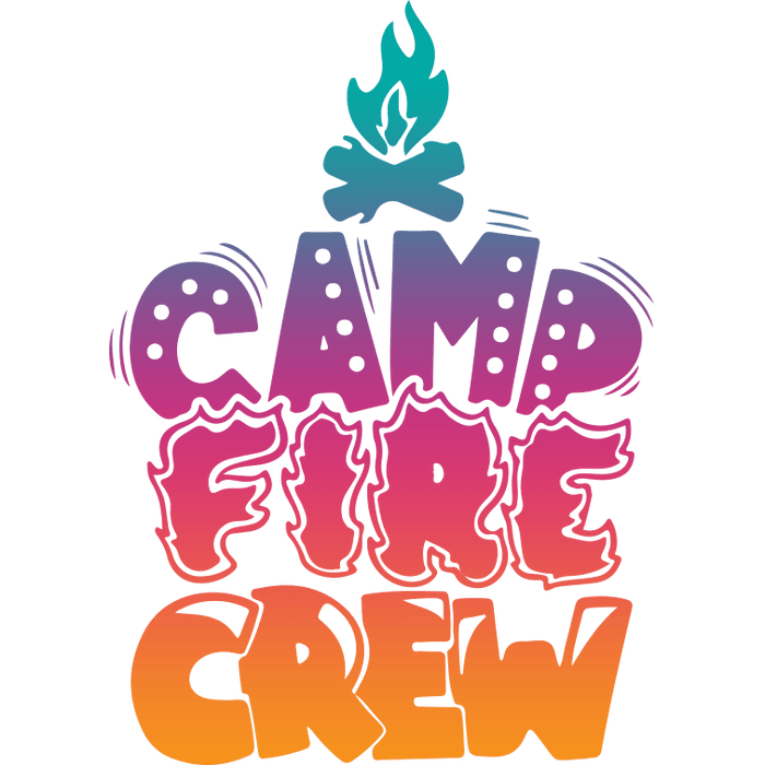 Funny Camp Crew Design pressed on a garment
