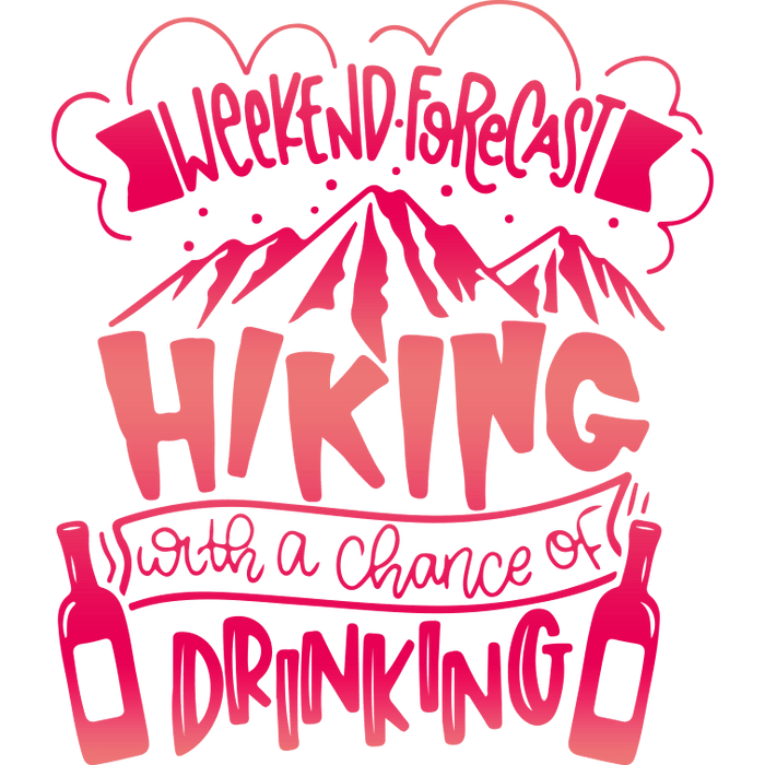 Funny Hiking Design  Camp Vibes Collection pressed on a garment