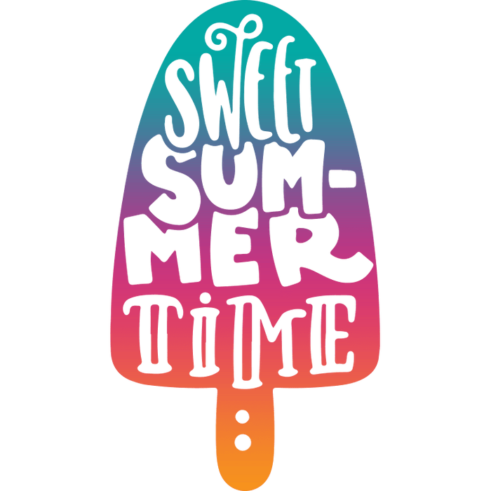 Sweet Summer Time Design pressed on a garment