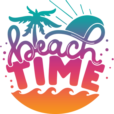 Funny Beach Time Design - DTF Ready To Press - DTF Dallas 