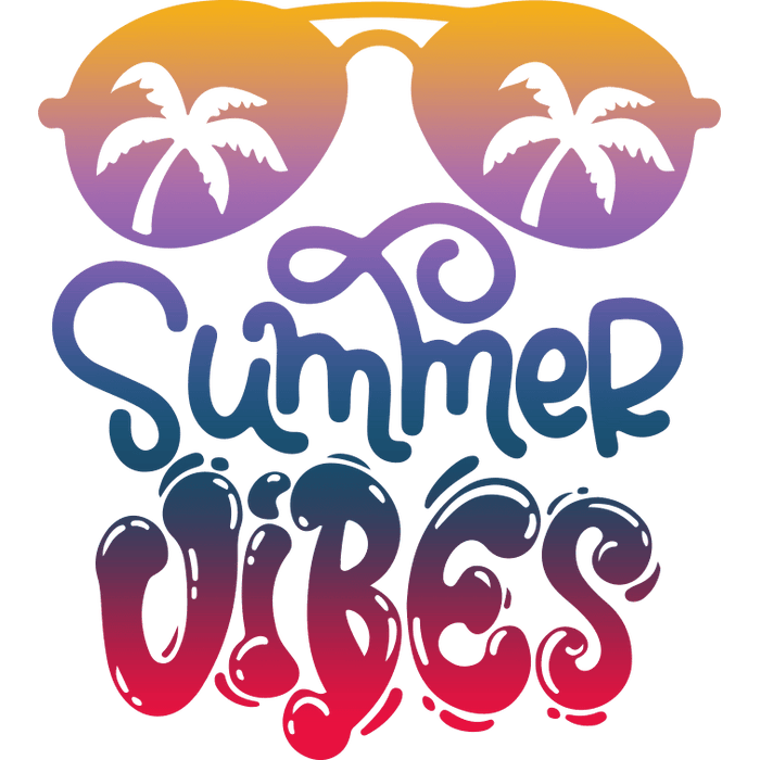 Retro Summer Vibes pressed on a garment