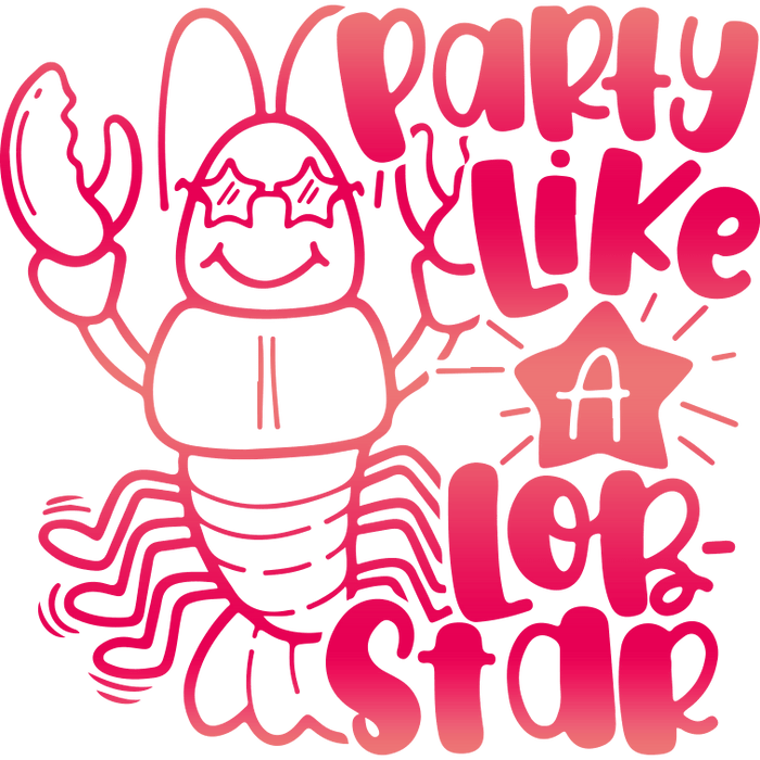 Funny Summer Party Design pressed on a garment