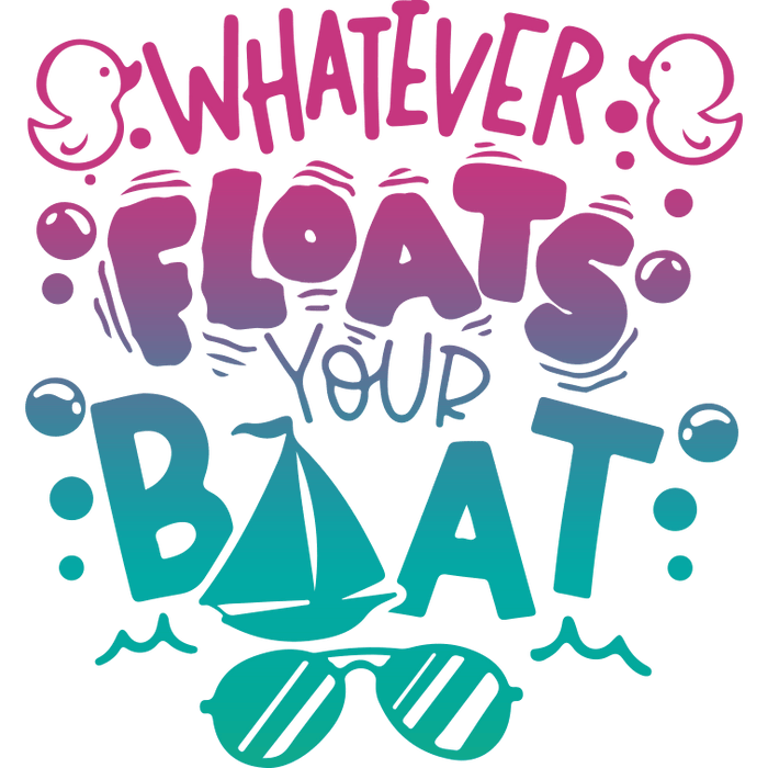 Summer Boat Party Design pressed on a garment
