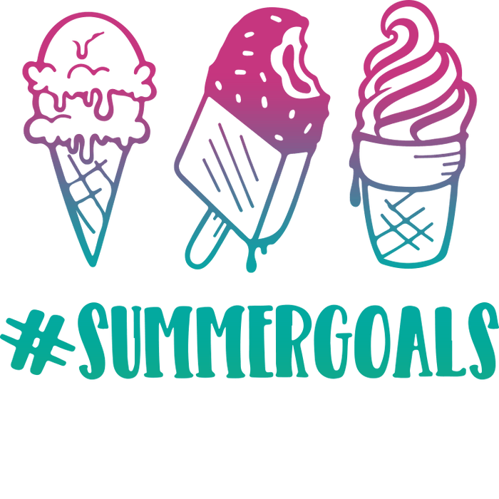 Summer Goals Design pressed on a garment