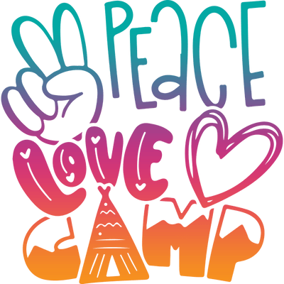 Peace Love Camp Design - DTF Ready To Press - DTF Dallas 