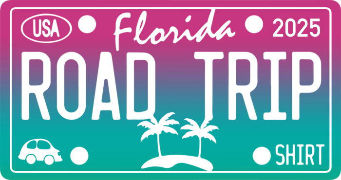 2025 Florida Road Trip Design pressed on a garment