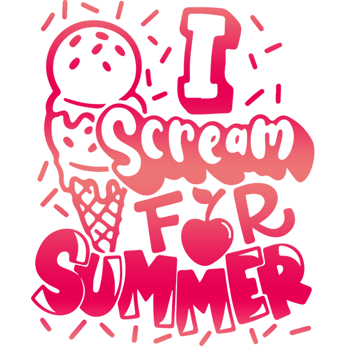 Funny Summer Lover Design pressed on a garment