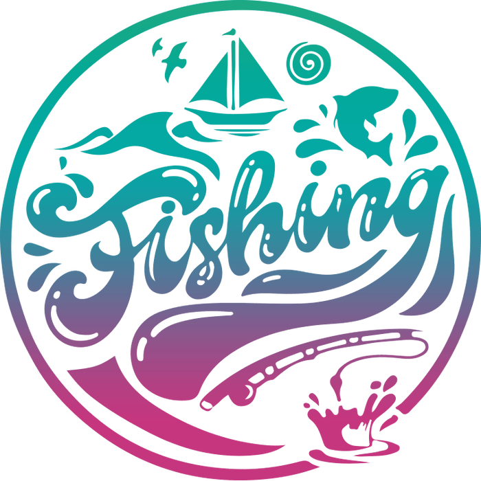 Matching Fishing Design pressed on a garment