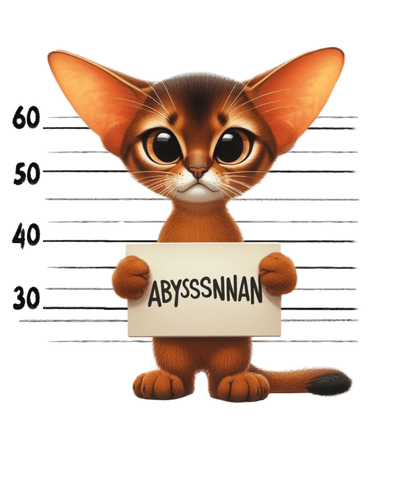 Abyssinian Cat Design - DTF Ready To Press - DTF Dallas 