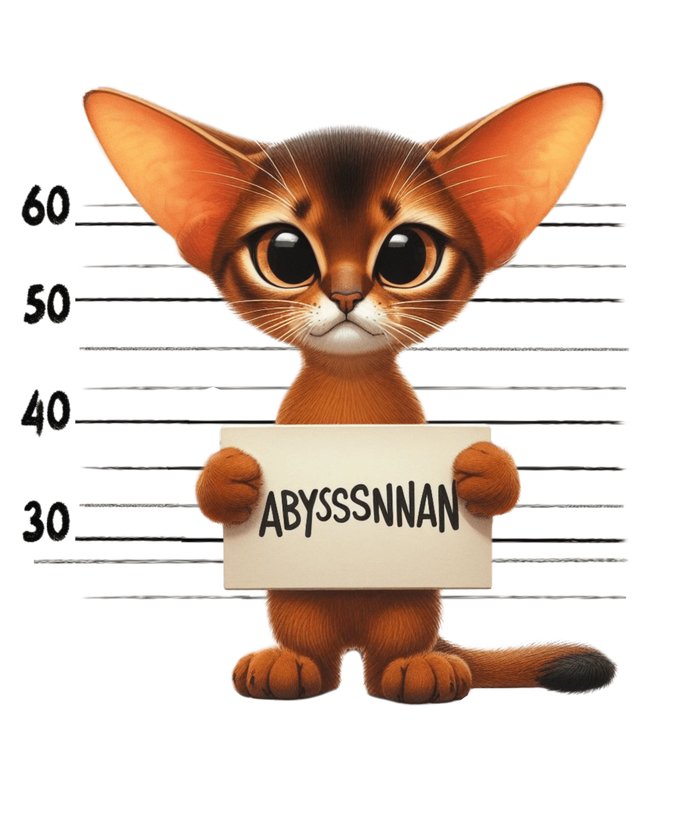 Abyssinian Cat Design pressed on a garment