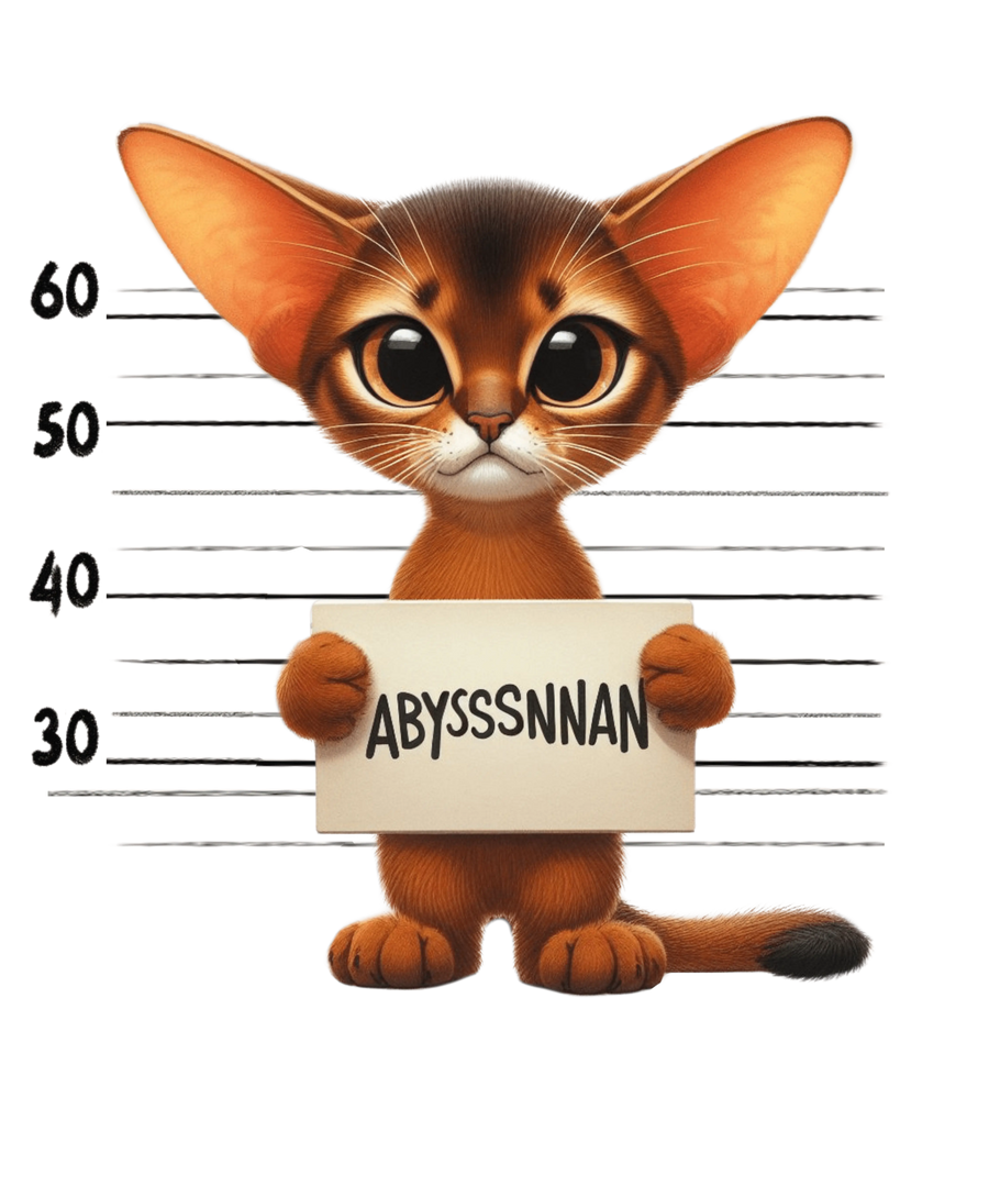 Abyssinian Cat Design - DTF Ready To Press