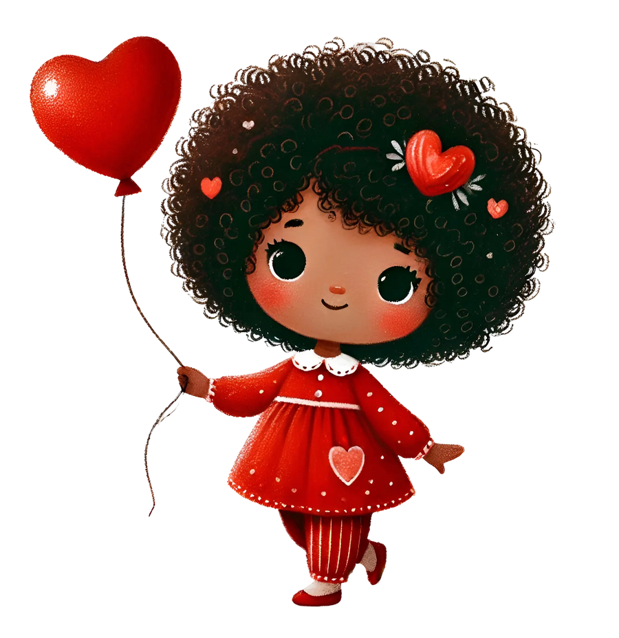 Girl Holding A Balloon Design | DTF Dallas