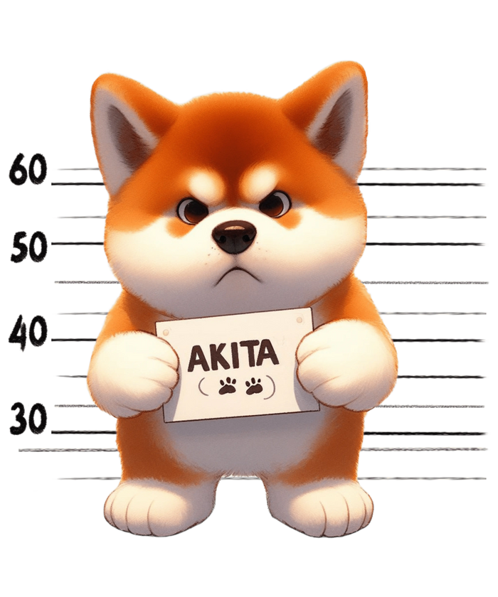 Cute Akita Dog Lover Design pressed on a garment