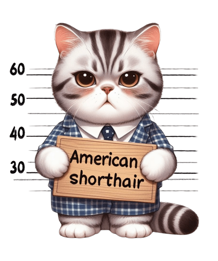 American Shorthair Cat Design - DTF Ready To Press