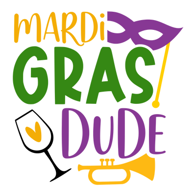 Mardi Gras Dude Design - DTF Ready To Press - DTF Dallas 