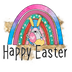 Happy Easter Gnome Rainbow Design - DTF Ready To Press