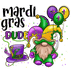 Mardi Gras Dude Gnome Design - DTF Ready To Press