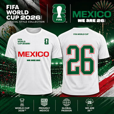 FIFA World Cup 2026 Mexico Shirt - Official "We Are 26" T-shirt - DTF Dallas 