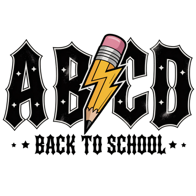 ABC Pencil Back to School Design - DTF Ready To Press - DTF Dallas 
