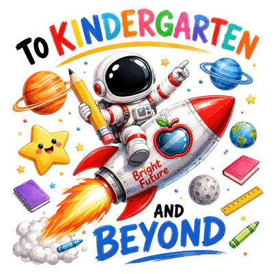 Kindergarten Space Explorer Design - DTF Ready To Press - DTF Dallas 