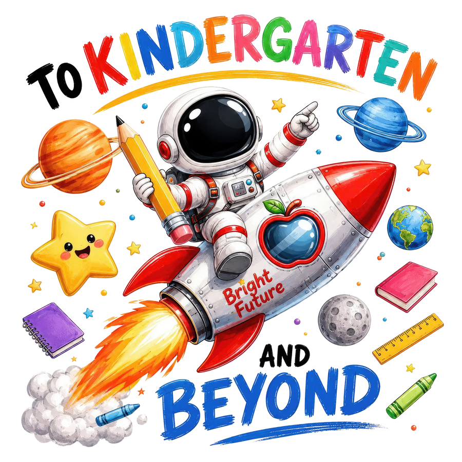 Kindergarten Space Explorer Design - DTF Ready To Press