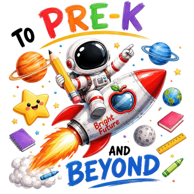 Pre-K School Rocket Adventure Design - DTF Ready To Press - DTF Dallas 