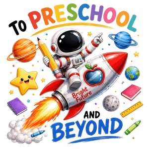 Preschool Rocket Adventure Design - DTF Ready To Press - DTF Dallas 