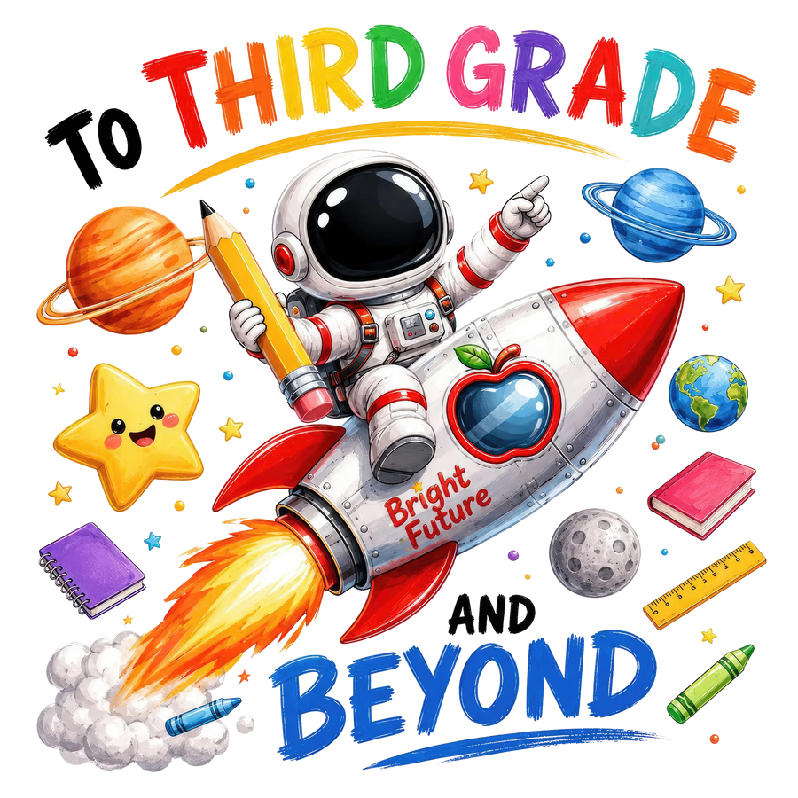 Third Grade Space Explorer Design - DTF Ready To Press