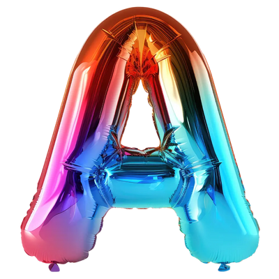 Metallic Alphabet Balloon A Design - DTF Ready To Press - DTF Dallas 