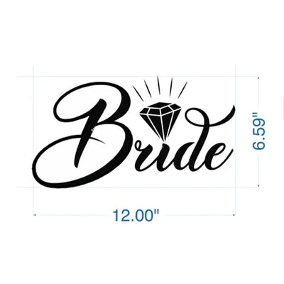 Bride 22017 Ready to Press Rhinestone Transfer - DTF Dallas 