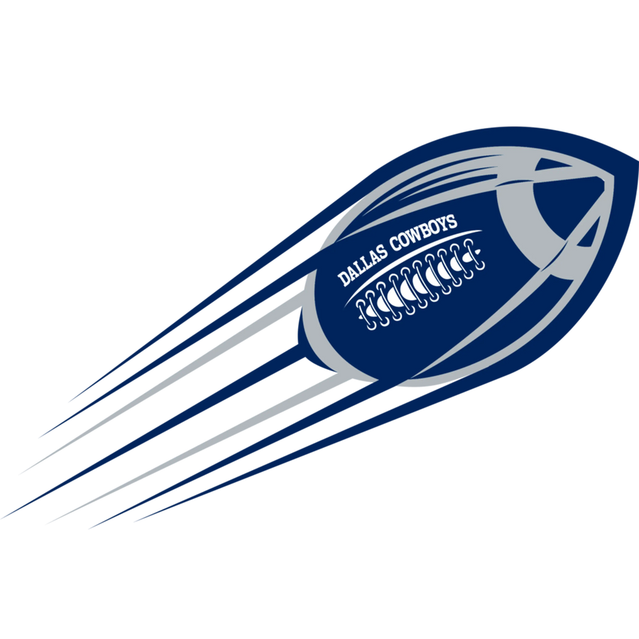 Dallas Football Inspired Flying Ball Design - DTF Ready To Press