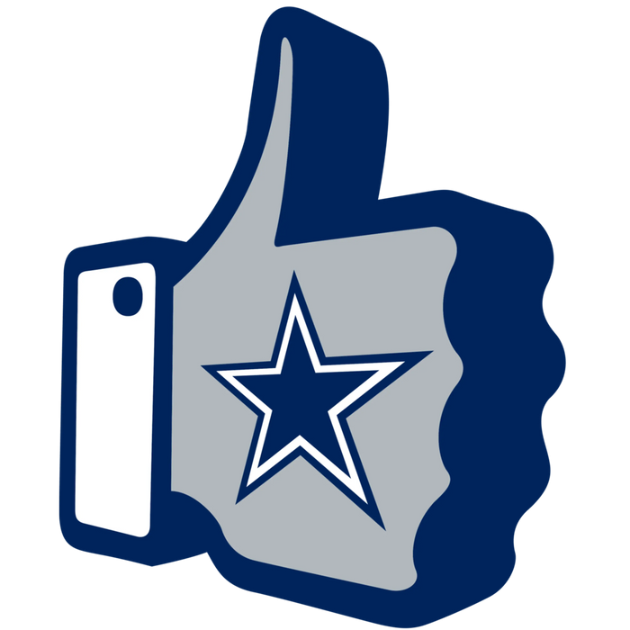 Dallas Football Thumbs Up Design pressed on a garment