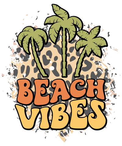 Cute Beach Vibes Design - DTF Ready To Press - DTF Dallas 