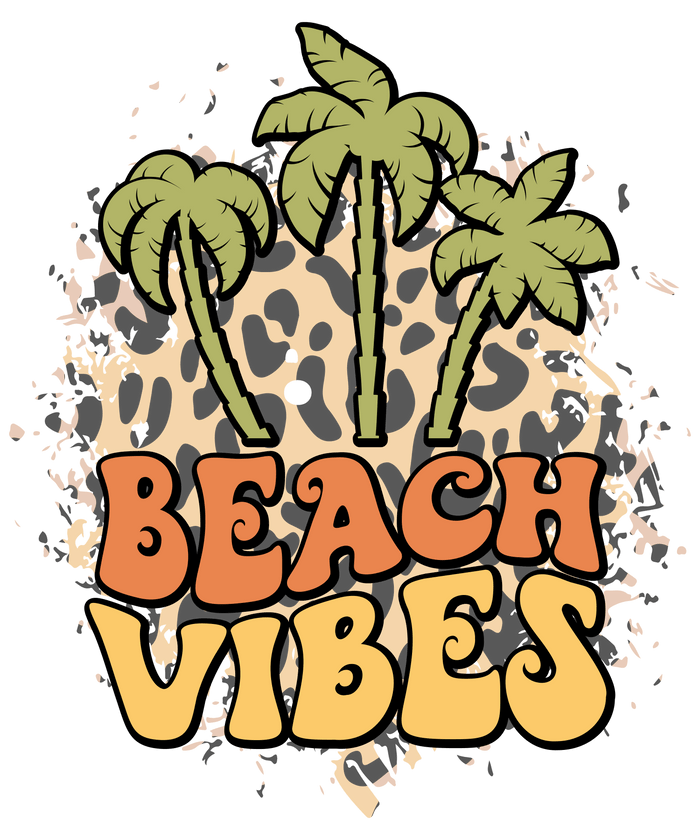 Cute Beach Vibes Design pressed on a garment