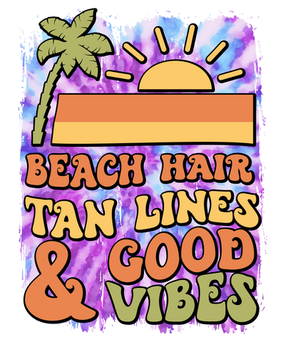 Good Summer Vibes Design - DTF Ready To Press - DTF Dallas 