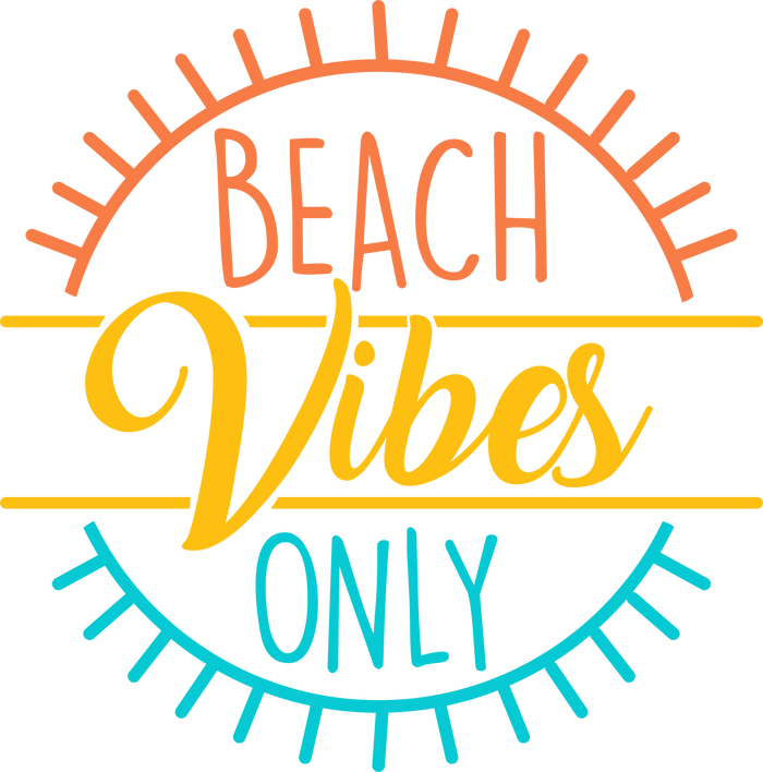 Beach Vibes Only Design pressed on a garment
