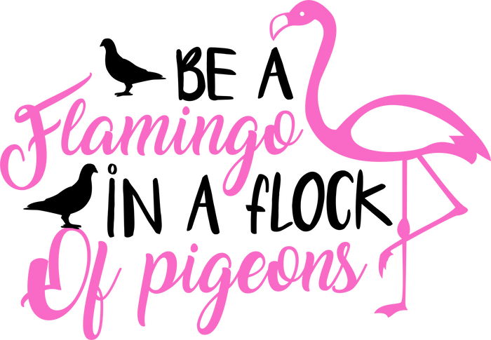 Flamingo Design pressed on a garment